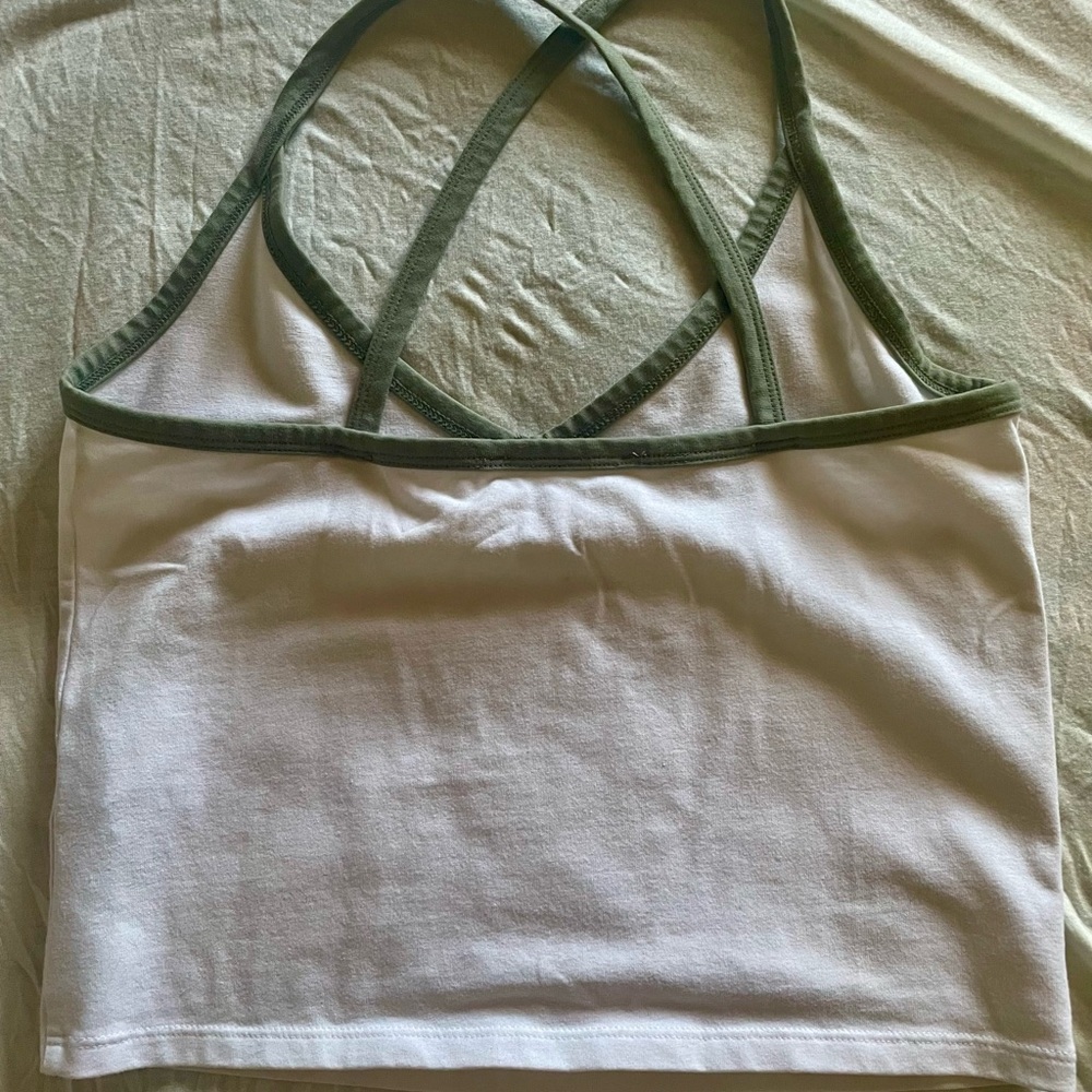 Crop cross back tank.